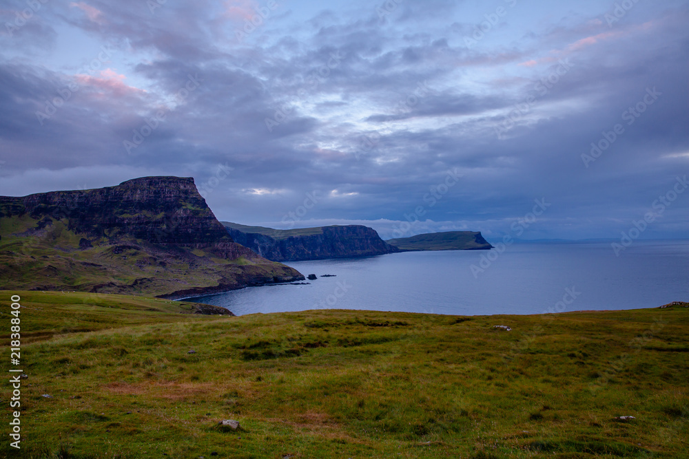 Isle of Skye Glendale Cost Landscape at blue hour  Scotland Nature