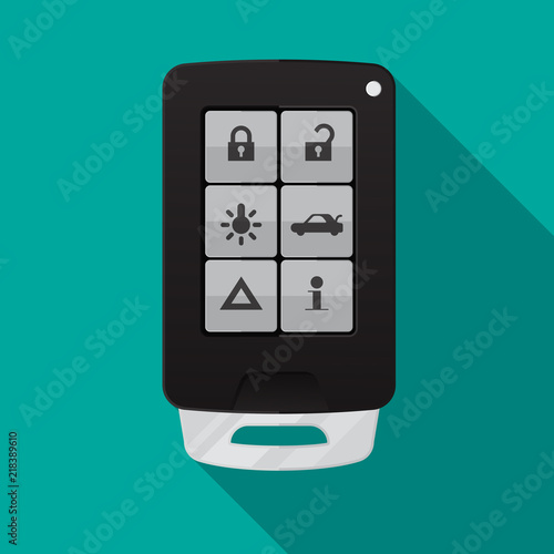 Car remote key vector flat design.