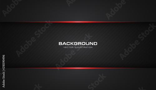 abstract metallic red shiny color black frame layout modern tech design vector template background photo