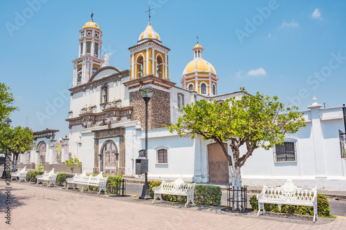 Beautiful white town of Comala in Colima, Mexico photo