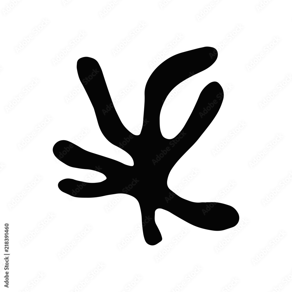algae. laminaria isolated object sea plant silhouette algae. laminaria isolated object sea plant silhouette