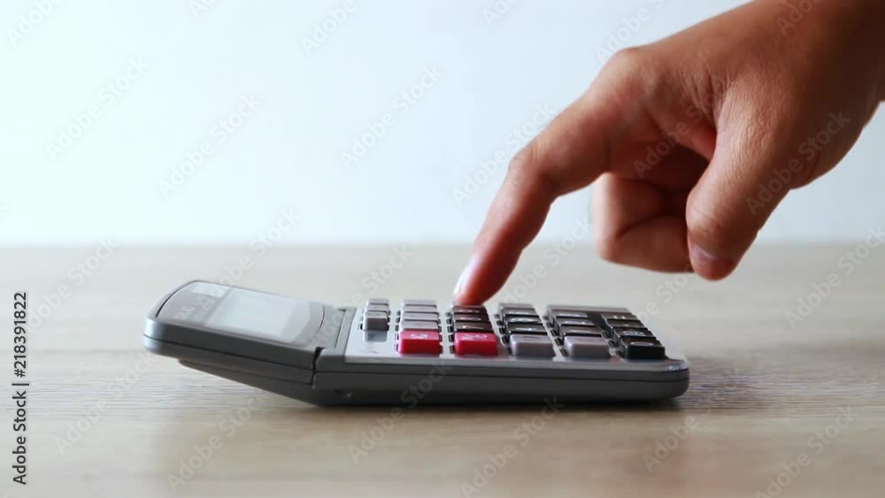 Finger press calculator Put on the table Finger press calculator Put on the table