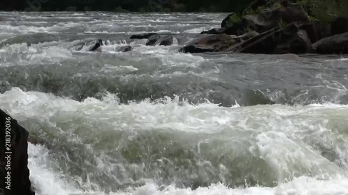 static shot of rushing water