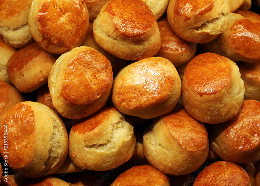 Fresh batch of baked homemade british scones
