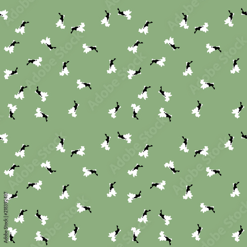 UFO military camouflage seamless pattern in green black and white colors