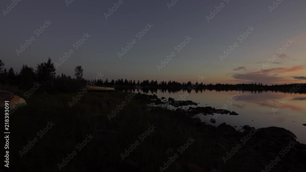 Sunset on lake pan right 25fps 4k Sunset on lake pan right 25fps 4k