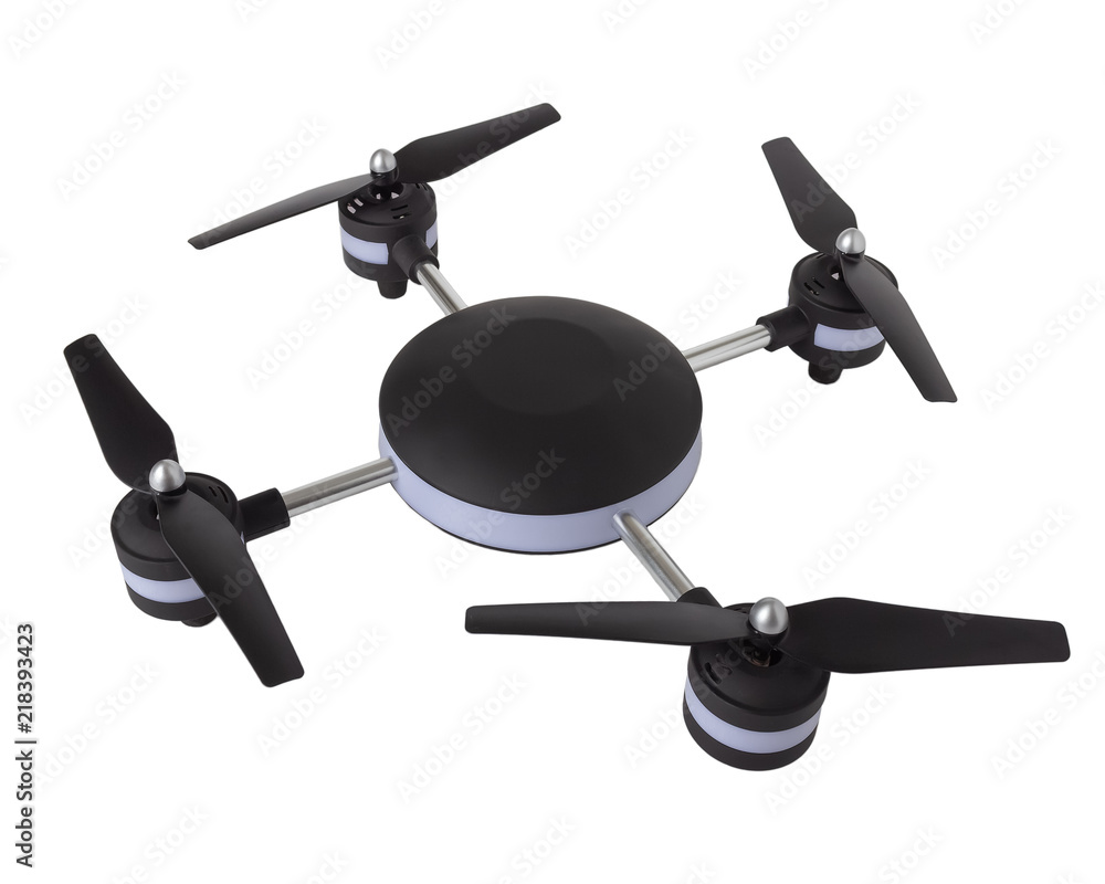 Dron on a white background, quadrocopter isolate Dron on a white background, quadrocopter isolate