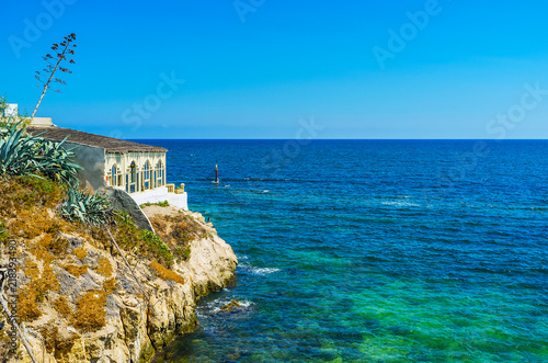 Mediterranean seascape from Mahdia coast, Tunisia photo