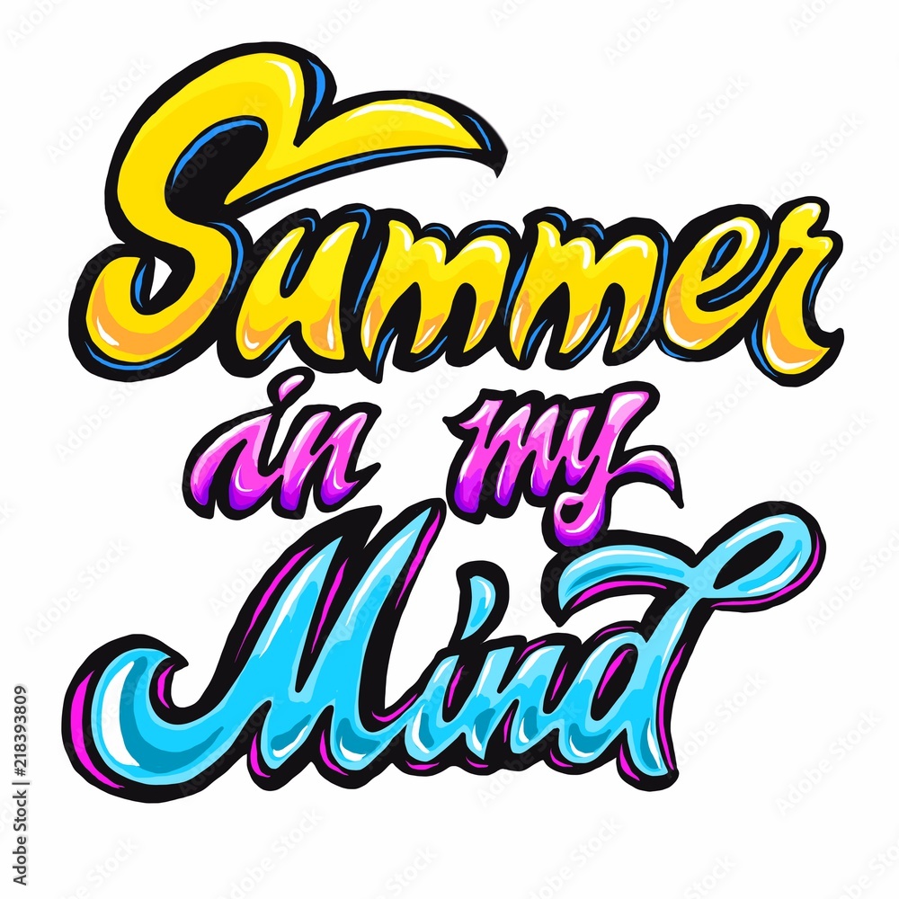 Obraz premium Summer in my mind lettering