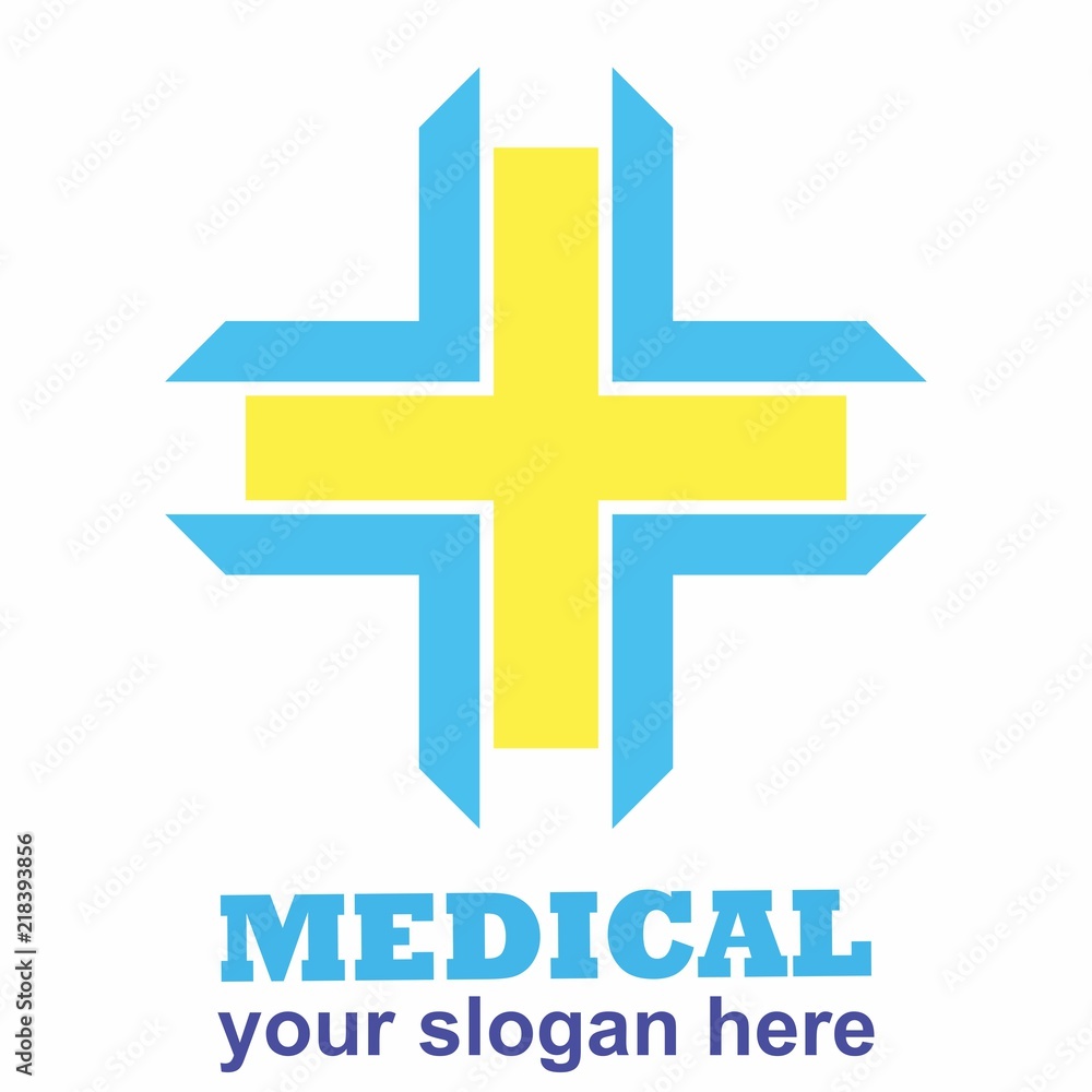Fototapeta premium logo cross health medical 