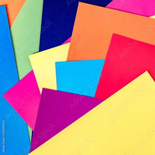 Sheets of colored paper. Abstract background