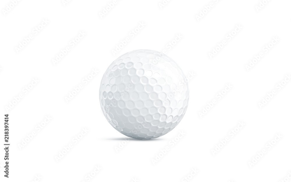 Blnk white glof ball mockup, stand isolated, front view,3d rendering. Empty golfing sphere mock up. Clear sport round bal template. Stock Illustration | Adobe Stock