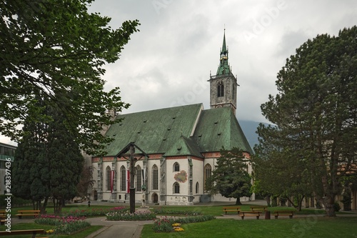 St. Mary church built for silver mine workers in Schwaz, Tyrol, Austria