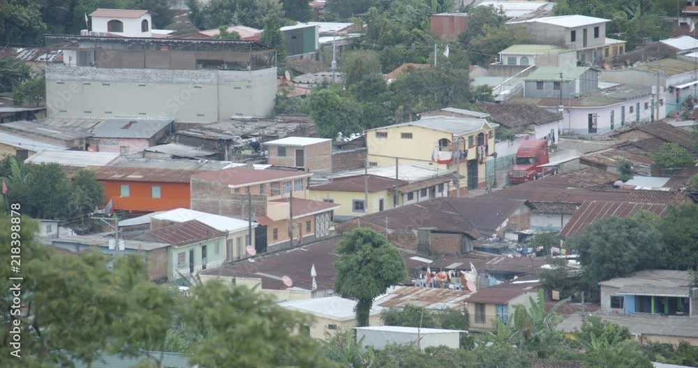 Village Street Panoramic View
