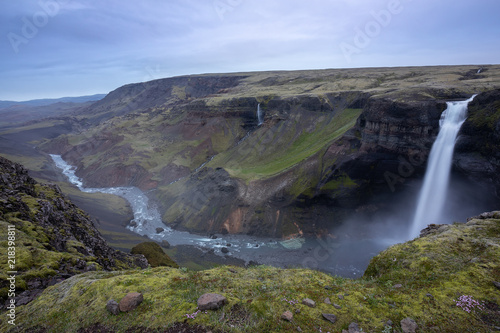 Wasserfall Háifoss in Hekla, ISLAND