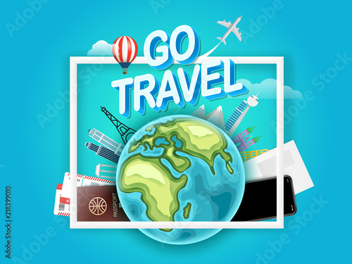 Go travel concept. Vector illustration