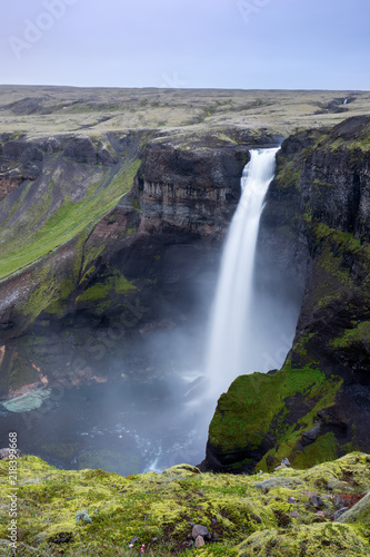Wasserfall Háifoss in Hekla, ISLAND
