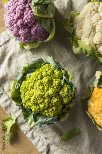Raw Organic Multi Colored Cauliflower