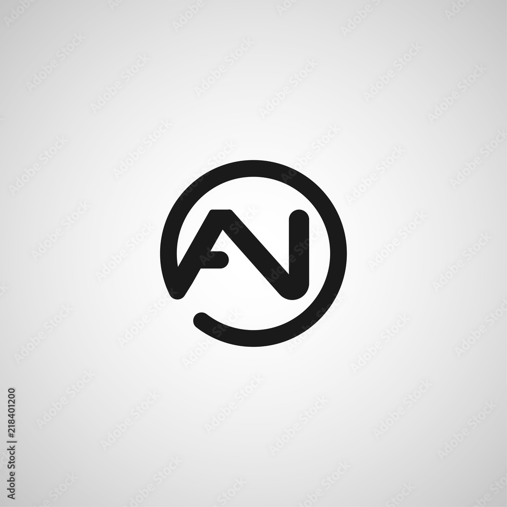 Initial Letter AN Logo Template Design Initial Letter AN Logo Template Design