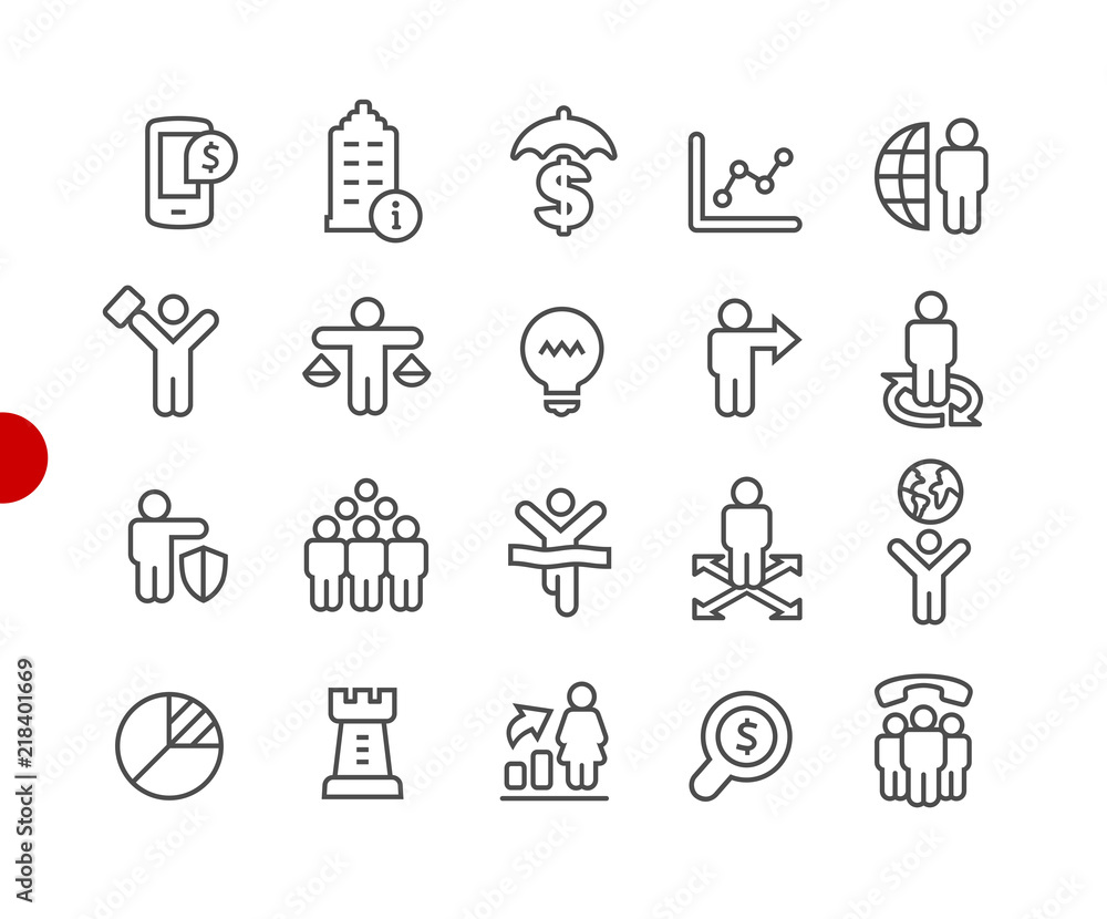 Business Success Icons // Red Point Series - Vector line icons for your digital or print projects. Business Success Icons // Red Point Series - Vector line icons for your digital or print projects.