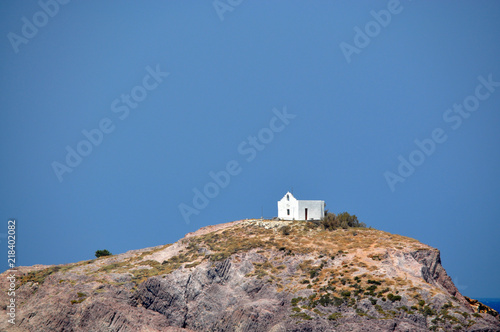 Rock and church -Mediterranean sea