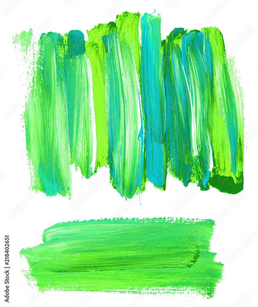 Handmade green paint background