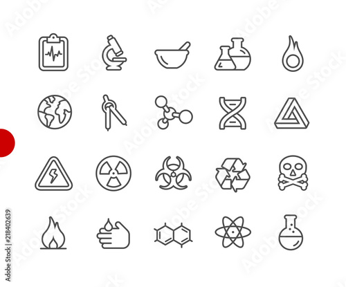 Science Icons // Red Point Series - Vector line icons for your digital or print projects.