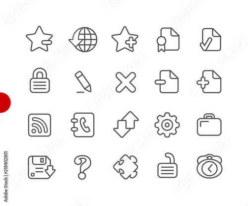 Web Icons // Red Point Series - Vector line icons for your digital or print projects.