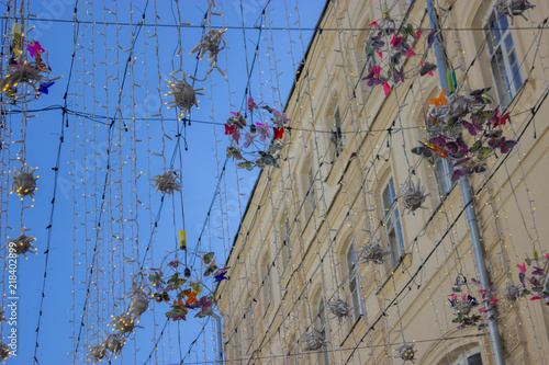 Photography windows in vintage old building close up. russia moscow