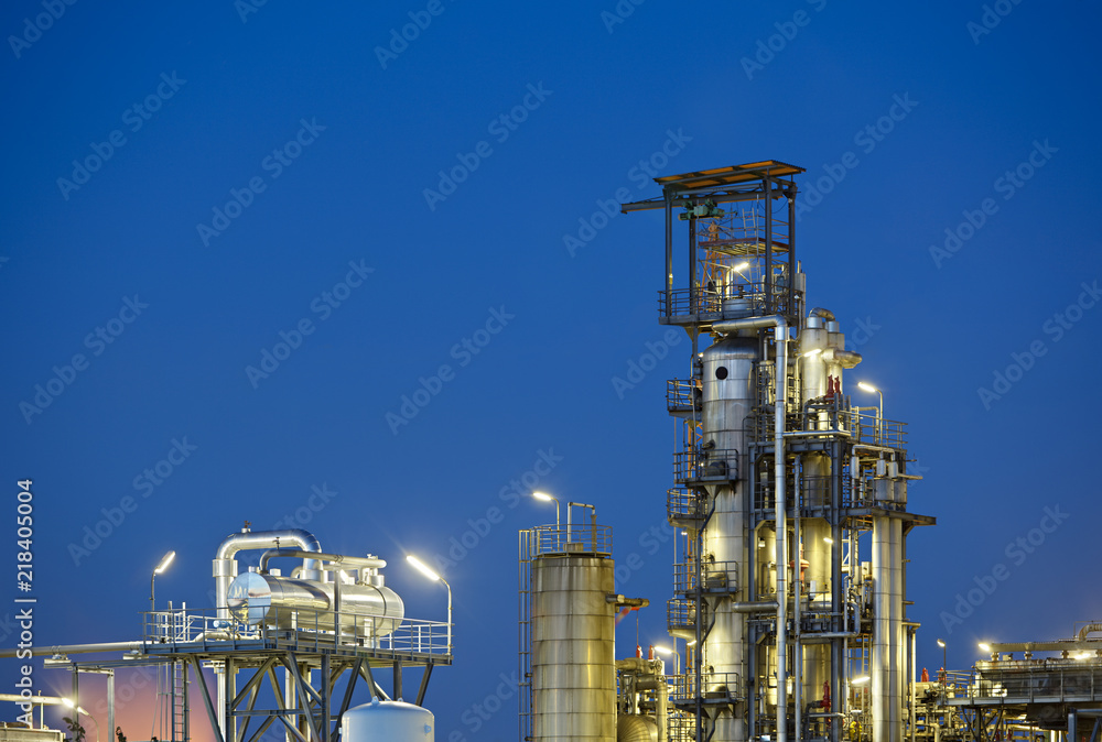 Chemical Plant At Night