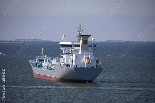 Oil ship Ms Ternvik of Skagen, (Denmark). Outside Gothenburg,Sweden,Europe