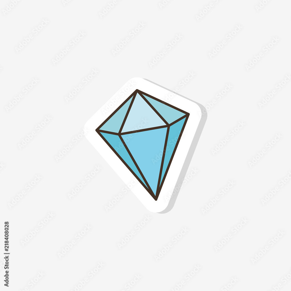 icon of diamond doodle in the style of pop art. Vector illustration for design. Sticker, badge, patch. icon of diamond doodle in the style of pop art. Vector illustration for design. Sticker, badge, patch.