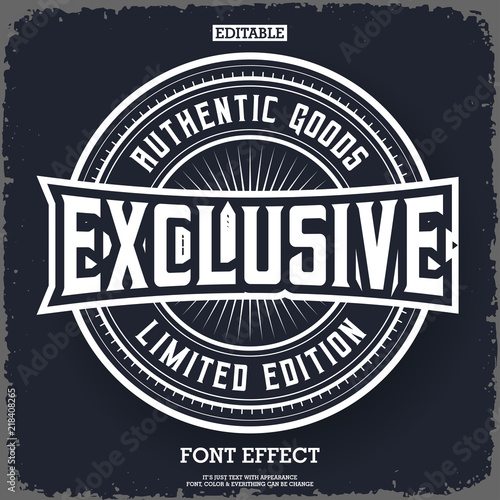 Retro logo emblem for company and product