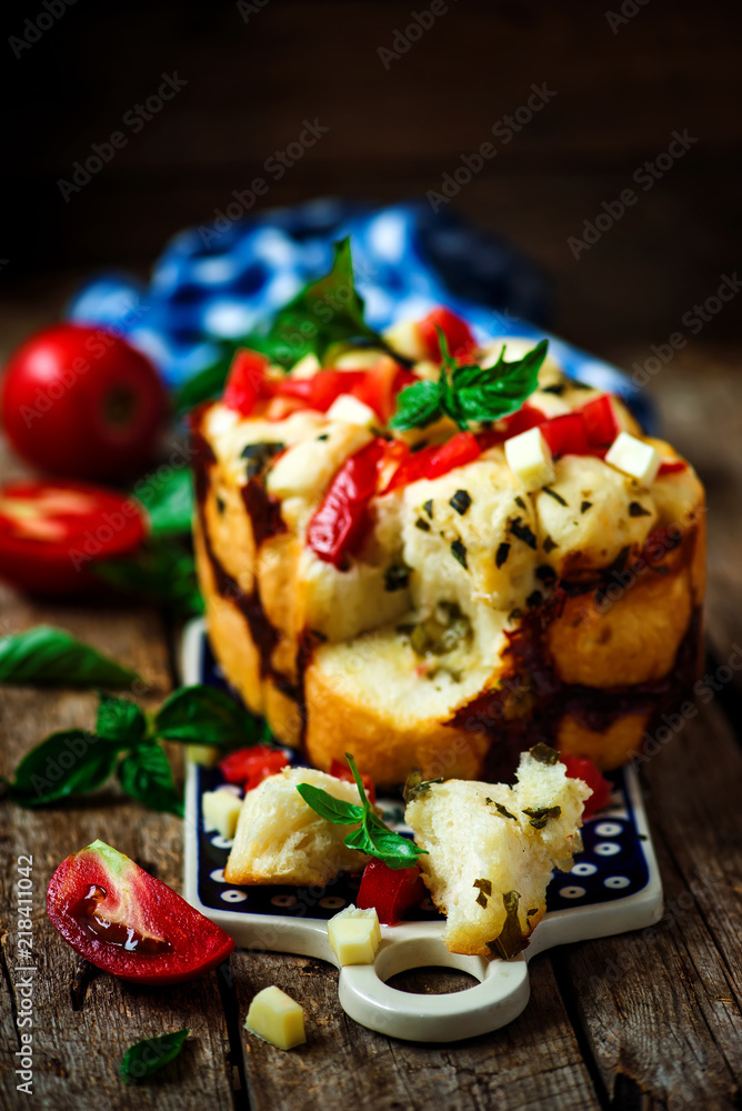 Pool apart caprese Bread .style rustic Pool apart caprese Bread .style rustic