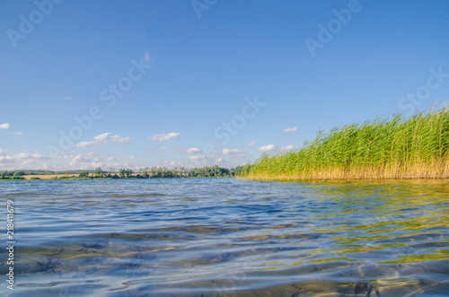 Krakower See, Krakow am See, Mecklenburgische Seenplatte, Schilf, blaue Stunde