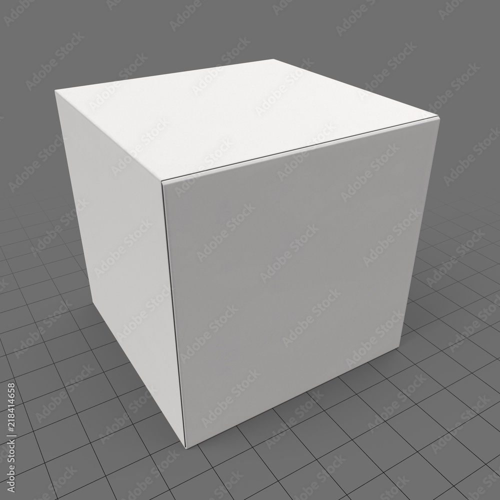 Blank square box packaging Stock 3D asset | Adobe Stock
