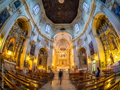 Inside of Santa Agata Basilica cathedral of Gallipoli. Puglia, Italy. photo