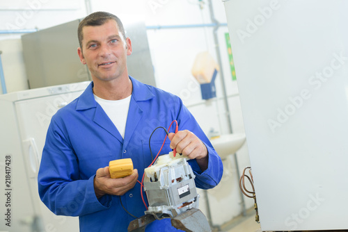 Bild auf Leinwand maintenance department worker