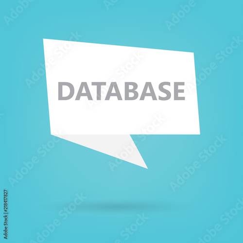 database word on a speech bubble- vector illustration