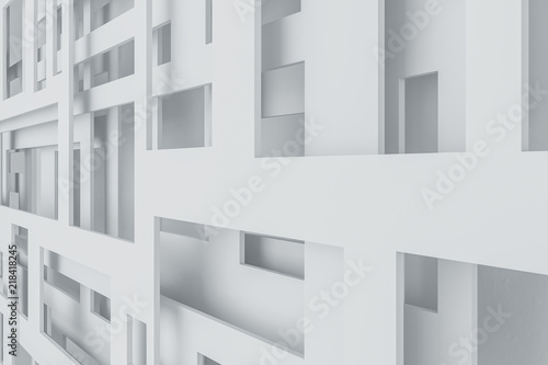 White abstract geometric background