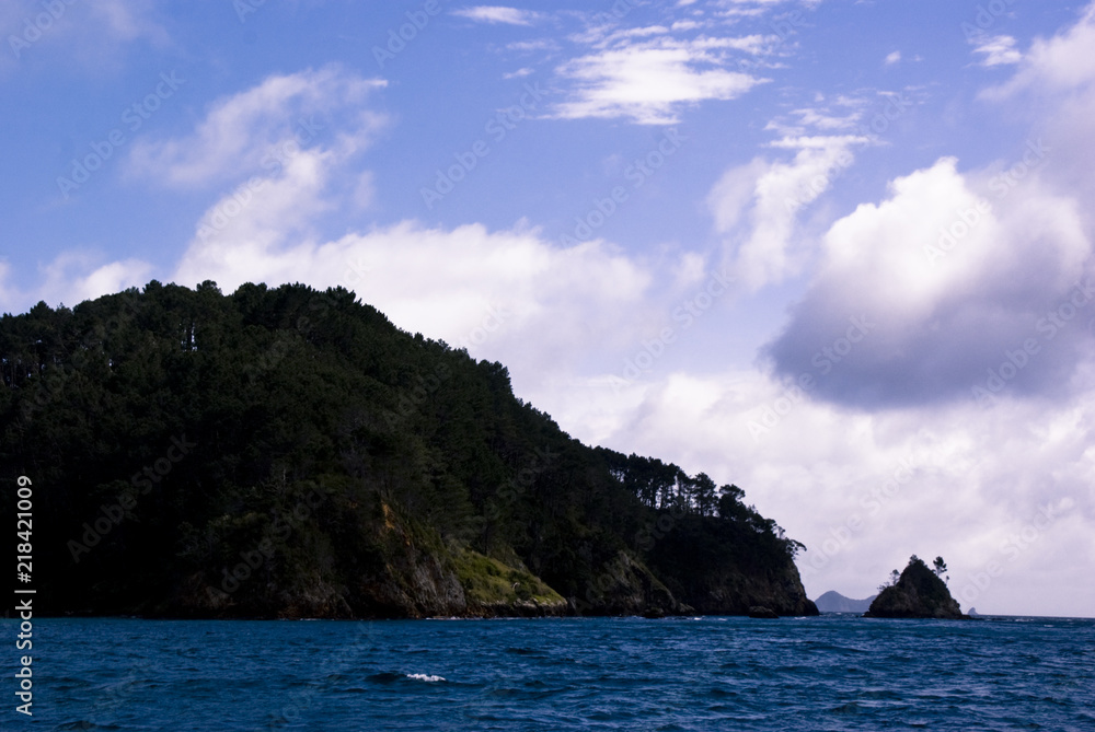 Landscape of the New Zealand ocean coasts.