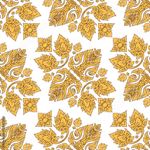 Seamless pattern, background of decorative elements of tradition