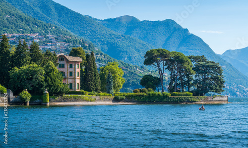 Fototapeta Naklejka Na Ścianę i Meble -  Scenic sight near Tavernola, Lake Como, Lombardy, Italy.