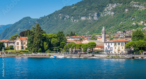 Scenic sight in Lenno, beautiful village overlooking Lake Como, Lombardy, Italy.