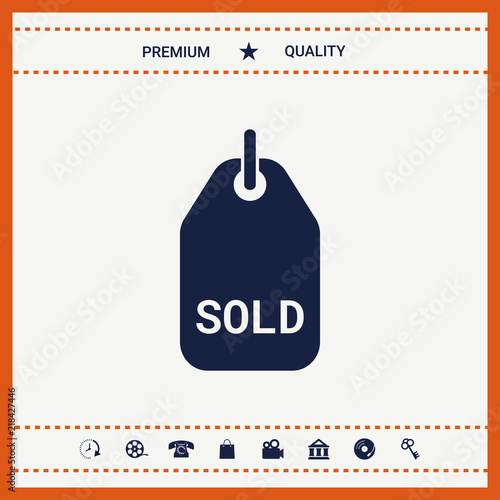 Sold tag symbol