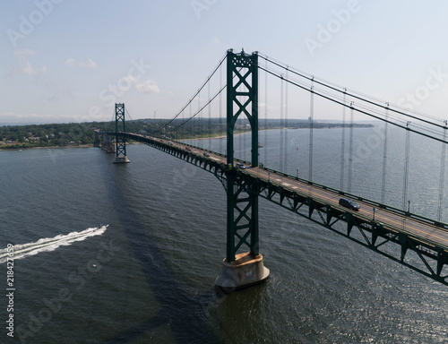 Mt. Hope Bridge, Rhode Island aerial view
