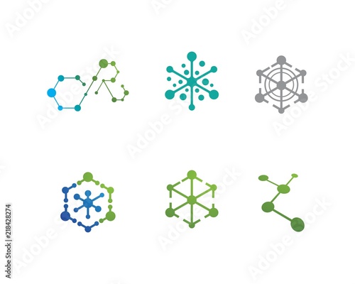 molecule logo vector