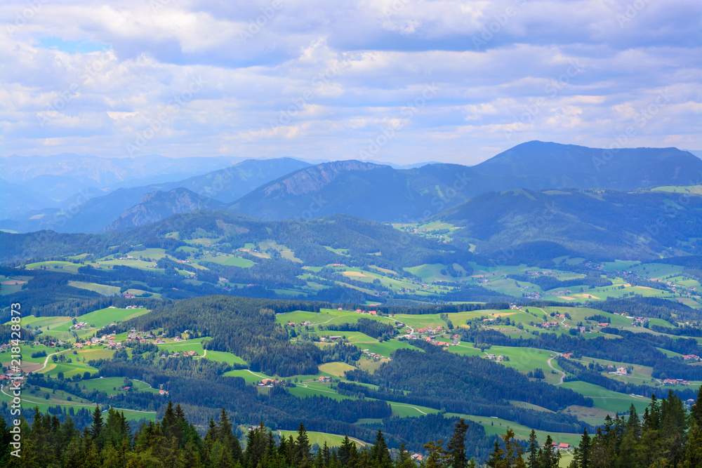 View mountains in the distance