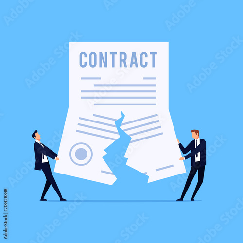 Cancellation of a contract.