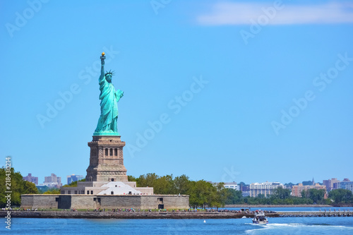 View of the Statue of Liberty from the gulf © Lianna Art